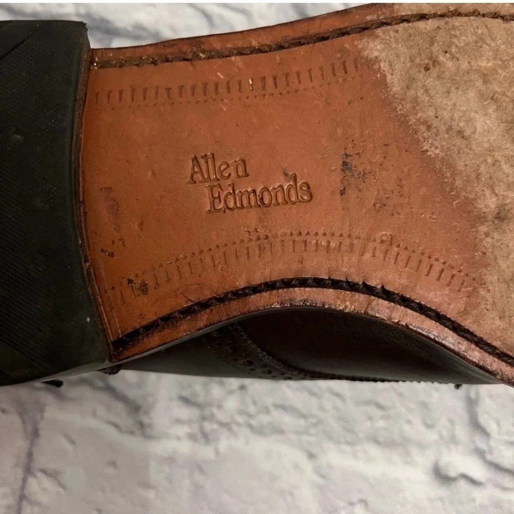 Allen Edmonds 6th avenue cap toe semi brogue derby men’s shoes size 11 brown